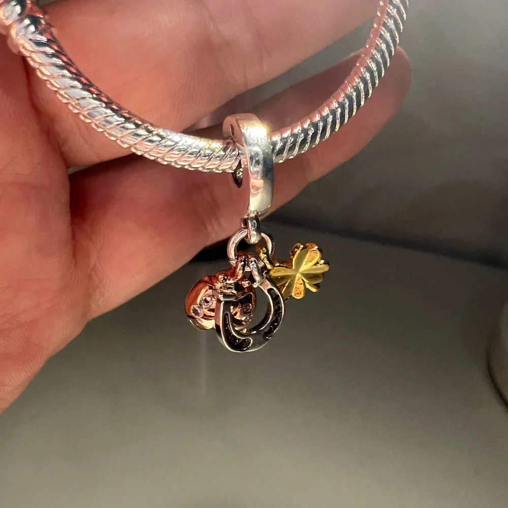 Clover, Ladybug & Horseshoe Dangle Charm